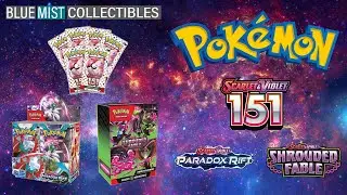 Pokemon Openings Paradox Rift Booster Box, Shrouded Fable Booster Bundles, and 151 Booster Bundles!