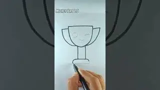 Draw A Cute Trophy 🏆 #short #drawing #mickeyarts