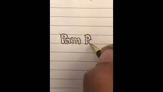 How to draw 3D Name Pam Pam ( step by step ) - Easy 3D Drawings