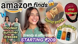 Amazon Aesthetic Haul ✨ | Modest Outfits 👗 Viral Jewelry 💍 & Makeup Must-Haves 💄 | Rashi Shrivastava