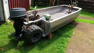Amphibious ATV Boat Build ,p3 Outboard