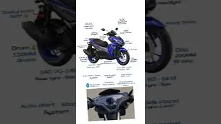 YAMAHA AEROX 155 details in shorts #shorts #viral #viralvideo #youtubeshorts #bikedetails #bike