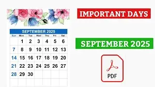 IMPORTANT DAYS SEPTEMBER 2025|CURRENT AFFAIRS IN TAMIL 2025|TNPSC SSC RRB UPSC POLICE EXAM 