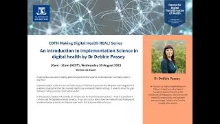 MDHR! Implementation Science for Digital Health, Dr. Debbie Passey