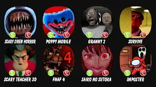 Scary Siren Horror Game 3D, Poppy Mobile, Granny Chapter Two, Survive in Horror Face Chasing...