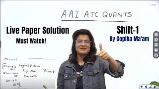 AAI ATC Exam Analysis 2023 | Live Quants Detailed Analysis  By Gopika Ma'am | Must Watch!