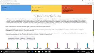 NIOS Exam fees & Hallticket process 2018