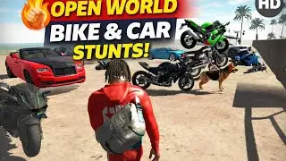 🔥 New Open World Bike & Car Stunt Gameplay | Super Bikes | Sports Car | Android Game #kar#wala #game