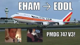 ✈️👨&zwj;✈️ VATSIM Full Flight: NEW PMDG 747 V3 - Amsterdam to D&uuml;sseldorf! FULL ATC! [P3D] [2017]