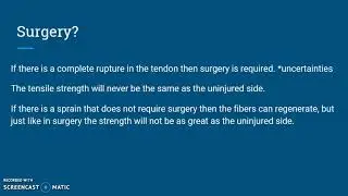 Tendon Healing
