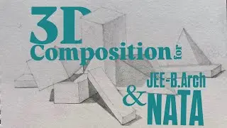 Important question | How to draw #3d  #composition- #nata & #jeebarch  #architecture #entranceexam