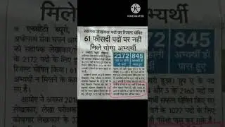UPSSSC Latest Vacancy News 61% Vaccant Due To Not Found Suitable Candidate  #upssscvaccancy#upsssc
