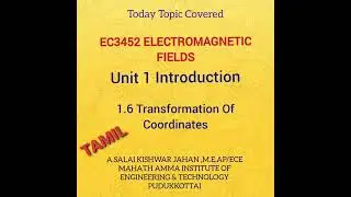 #EC3452 1.6 Transformation of Coordinates