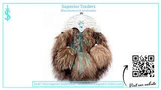 Genuine fox fur sporran with stag chrome cantle by Superior Traders