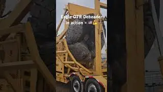 Eagle OTR Debeader in Action | Heavy-Duty Tyre Recycling