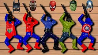 Spider-Man, Hulk,captain America, Batman, Superman toys/unboxing video//action Figueres