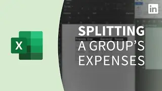 Excel Tutorial - Splitting expenses