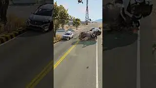Realistic Highway Car Crashes #43