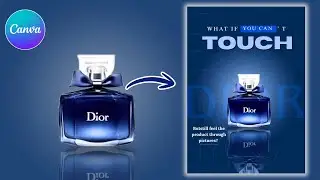 How to Make a Perfume Poster in Canva | Canva Poster Design Tutorial for Beginners 2025