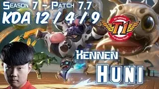 SKT T1 Huni KENNEN vs JAYCE Top Lane - Patch 7.7| Korean Ranked