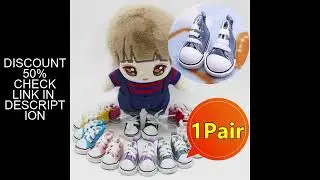 New 1/6 BJD Doll Shoes Handmade 5 CM Shoes for Dolls Mini Canvas Shoelace Doll Play House Dress Up A