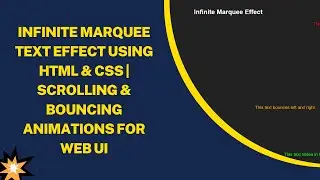 Infinite Marquee Effect with HTML & CSS | Step-by-Step Guide 🎬✨