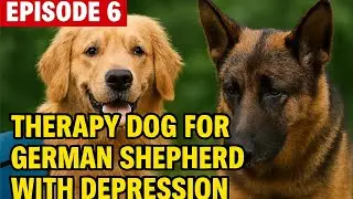 Golden Retriever Comforts Depressed German Shepherd | Therapy Dog Episode 6
