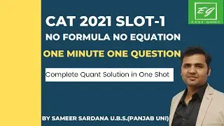 CAT 2021 - Slot 1 Complete Quant in One Shot || No Formulas No Equation
