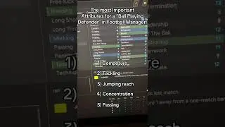 Most important attributes for a &ldquo;ball playing defender&rdquo; in Football Manager