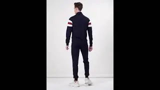 Navy Striped Tracksuit