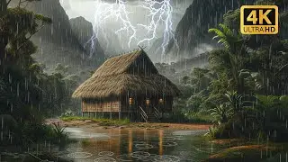 Sleep Deeper Tonight 🌧️ Heavy Rain & Thunder Sounds for Anxiety & Stress Relief