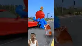 1st car has passed and second has crashed balloons #shorts #shortfeed #shortsvideo #shpgopal #sorts