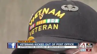 Veterans, service dogs told to leave post office
