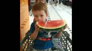 Edward Eating Watermelon