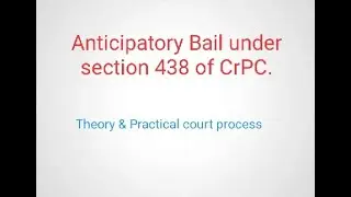 Sec. 438 of CrPC Anticipatory Bail | Anticipatory Bail | Anticipatory Bail application.