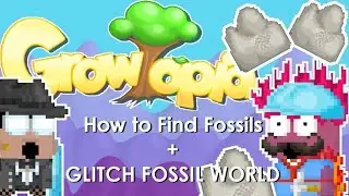 HOW TO FIND FOSSILS+ GLITCH FOSSIL WORLD ft. Expectations | GROWTOPIA