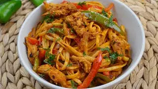 Рецепт спагетти с курицей фахитас от Recipes Of The World