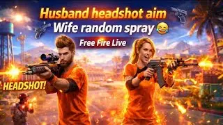 Husband headshot aim 🔫 Wife random spray 😂 | Free Fire Live | Stoner Rangers 🔥