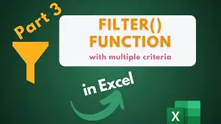 Excel FILTER Function   Explained how to Filter Rows & Columns   Part 3 #excel #filter #function #o3