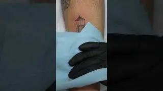 lighthouse tattoo reveal by arielletattoos #shorts #tattoos #lighthouse
