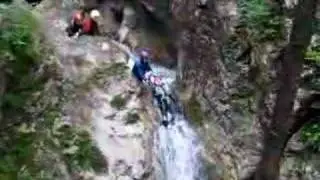 canyoning waterfall jump 2 -  May 2006