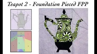 🫖 TEAPOT 2 OF 12 - FPP QUILT BLOCK 🫖 Foundation Paper Pieced 🫖 Pattern available on my ETSY shop ☀️