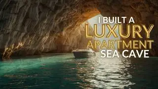 I Built a LUXURY Apartment Inside a SECRET Sea Cave with Private Boat Dock 😱