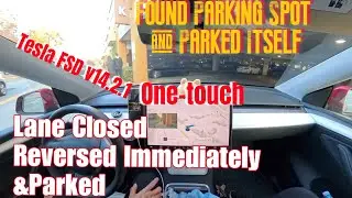 One-touch Tesla FSD v14.2.1 Drives from Sharon Park to Stanford Shopping Center 