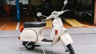 เวสป้า VESPA PX150 สีครีม อินเดียจัดทรงอิตาลี เอกสารสรรพสามิตร ราคา 65900 บาท รถจากร้านเต้มอเตอร์