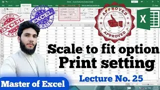 #25 Scale to fit option in Excel|what is scale to fit option in Urdu Hindi complete guide