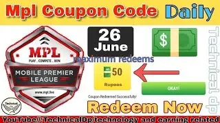 ✌🏻 2 MPL 😲 Coupon Code 🤑 cash+tokens Redeem karo fast
