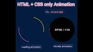 Circular Border Animation & Loading Animation In 2024| HTML+CSS Animation | Beginner CSS Tricks #css