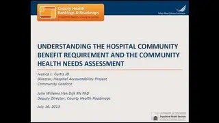 Understanding the Hospital Community Benefit Requirement and the Community Health Needs Assessment