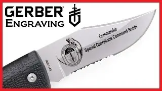 Gerber Gator Folding Clip Point Knife - Laser Engraving